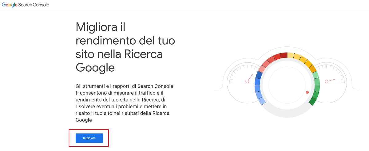 google search console accesso