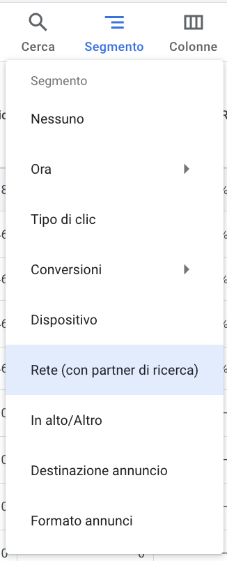 visualizzare performance partner di ricerca di Google