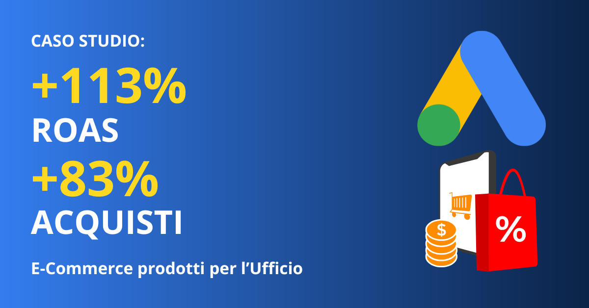 caso studio google ads e-commerce ufficio