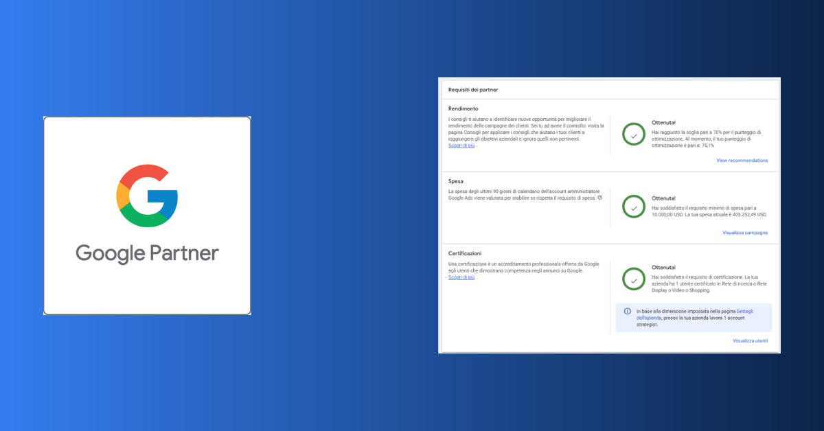 significato badge google partner